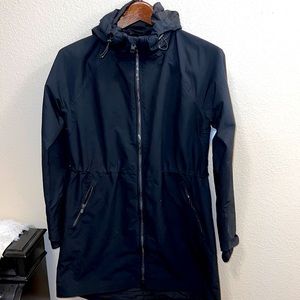 Athleta Black Long Top Coat jacket XXS